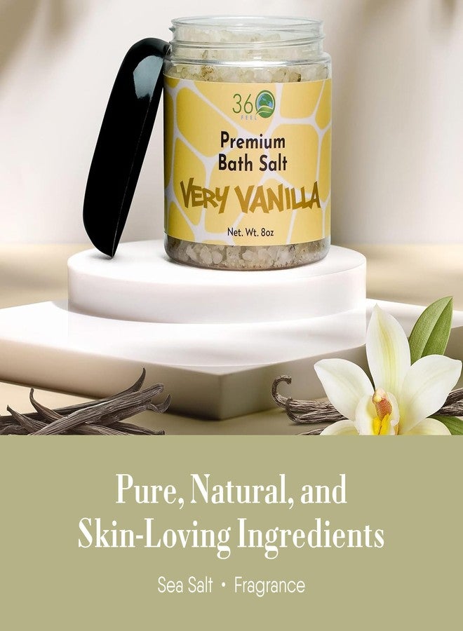 360Feel Very Vanilla Bath Salt for Detoxifying & Nourishing Skin - All-natural & Vegan Body Exfoliator - Bath Soak for Sensitive Skin - Perfect for Facial, Body & Foot Scrubbing - Image 4